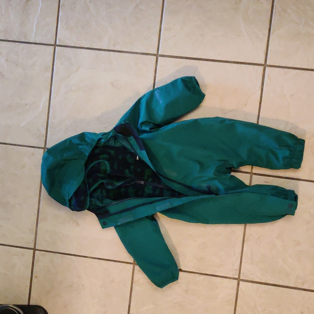 Baby's teal waterproof lined snowsuit